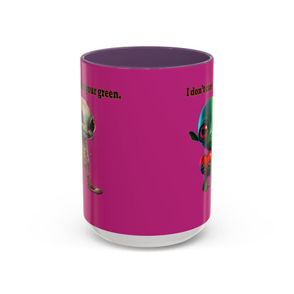 I don't care that your grey - Accent Mug (pink)