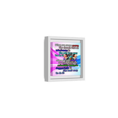 doggystyle - framed canvas art (light blue-pink wave)