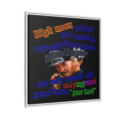 high noon - framed canvas art (black)