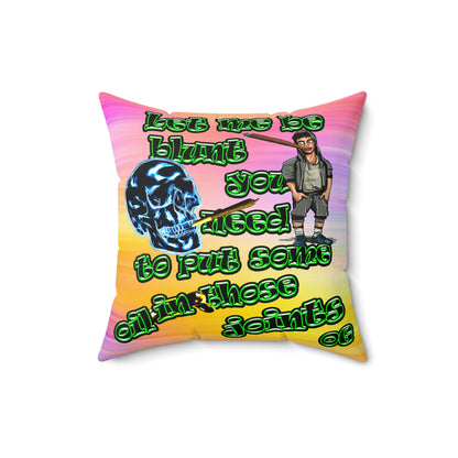 og - Faux Suede Square Pillow - (color blur)