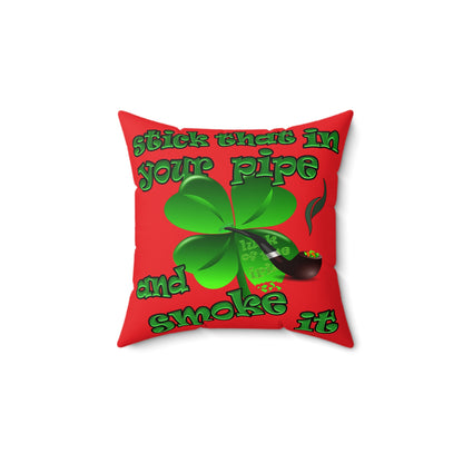 celtics logo - Faux Suede Square Pillow - (red)