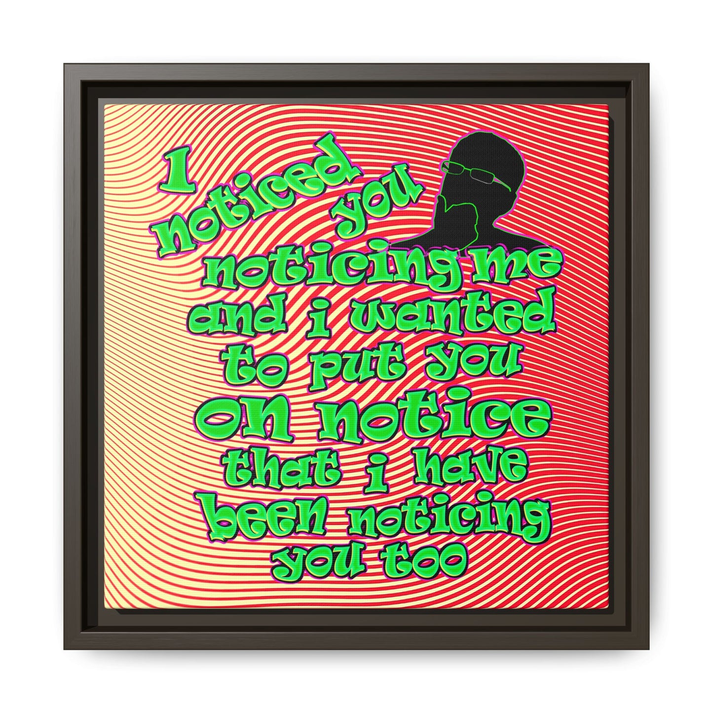 noticed you noticing - framed canvas art (yellow-orange wave)