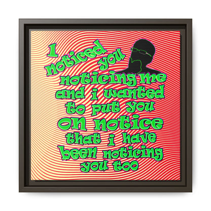 noticed you noticing - framed canvas art (yellow-orange wave)