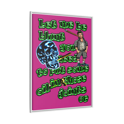 og - framed canvas art (pink)