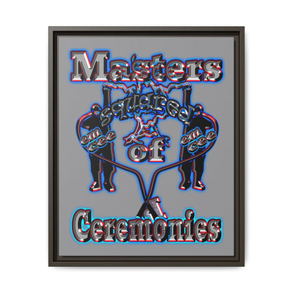 em cee squared - framed canvas art (grey)