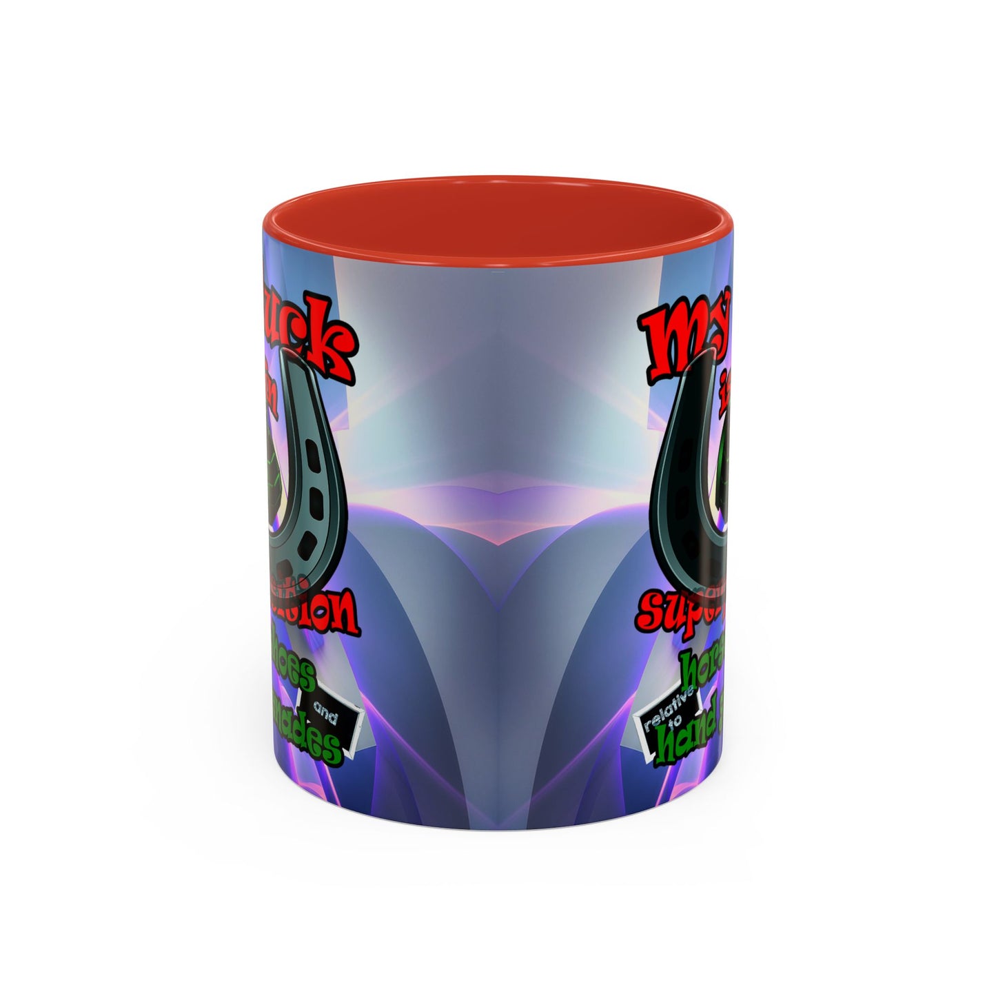 my luck - Accent Mug (grey-pink wave)