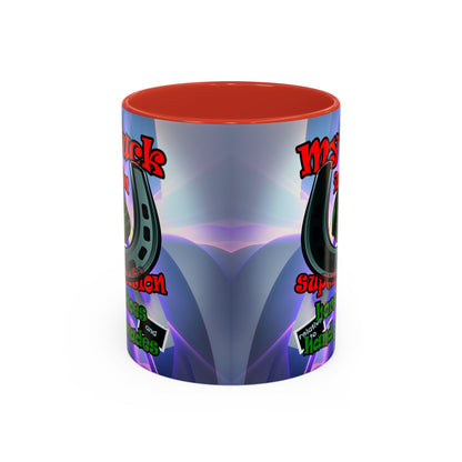 my luck - Accent Mug (grey-pink wave)