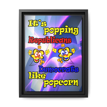 popping like popcorn - framed canvas art (grey-pink wave)