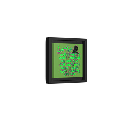 noticed you noticing - framed canvas art (green)