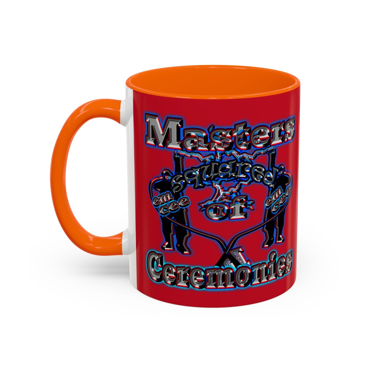 em cee squared - Accent Mug (dark red)