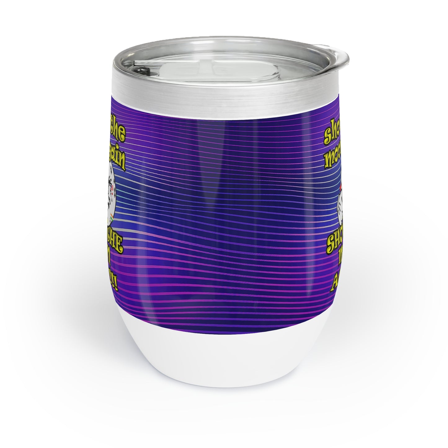 shoot the moon again - Chill Wine Tumbler (purple wave)