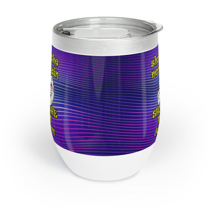 shoot the moon again - Chill Wine Tumbler (purple wave)