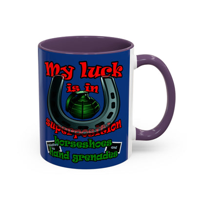 my luck - Accent Mug (dark blue)
