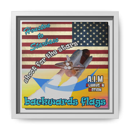 shoot for the stars - framed canvas art (color blur)