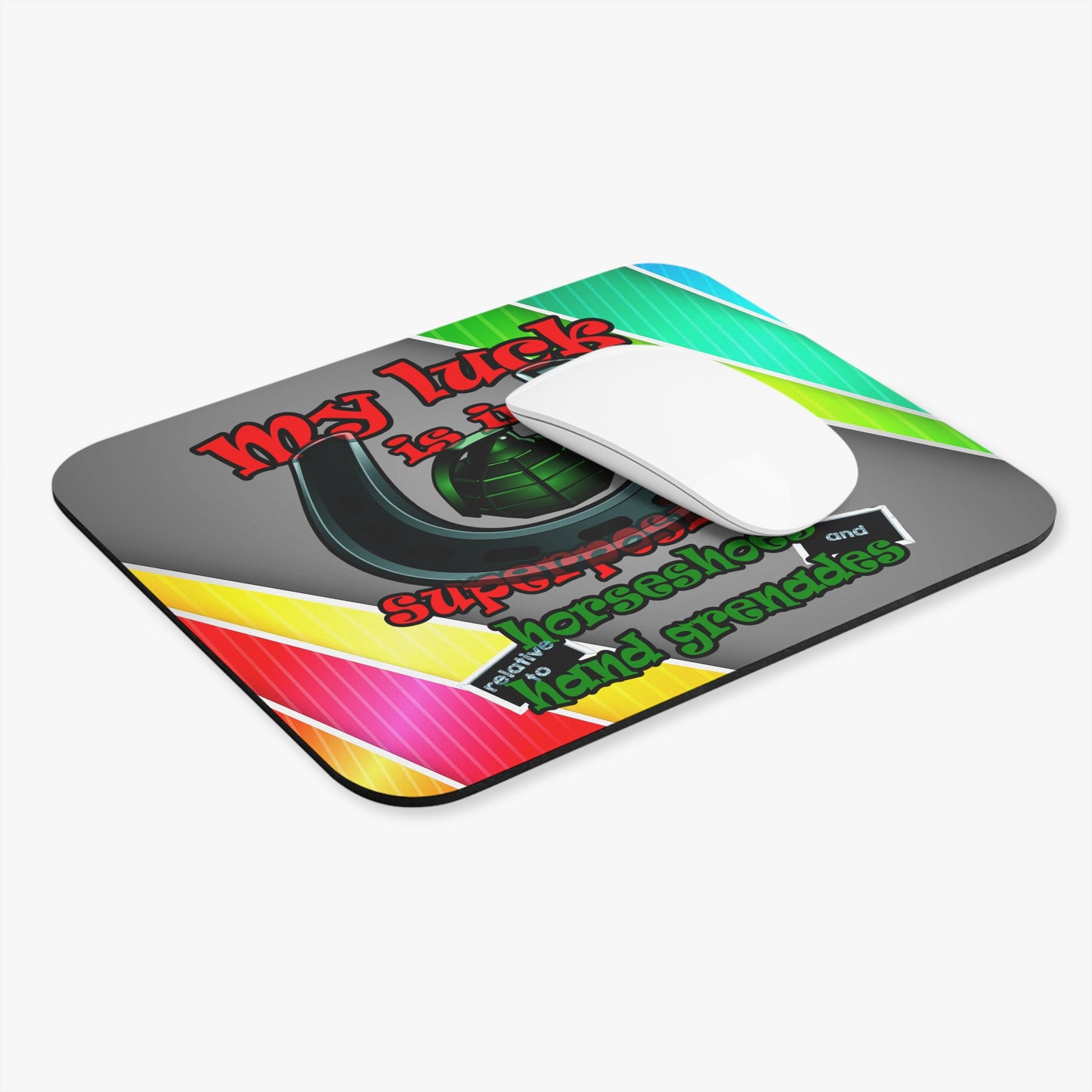 my luck - Mouse Pad (Rectangle) (rainbow split)