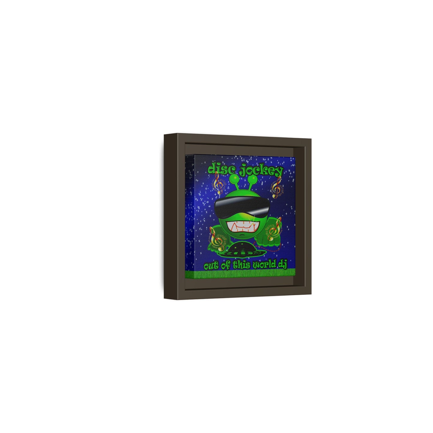 disc jockey - framed canvas art ('snoops' background)