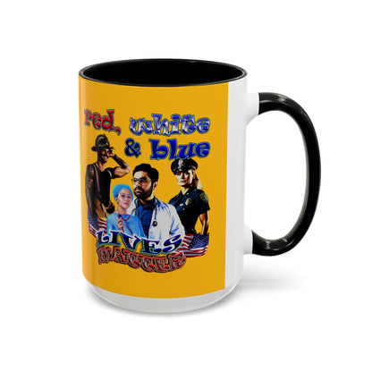 rw&b lives matter - Accent Mug (yellow)