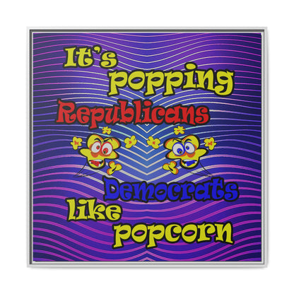 popping like popcorn - framed canvas art (purple wave)