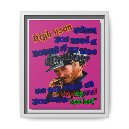 high noon - framed canvas art (pink)