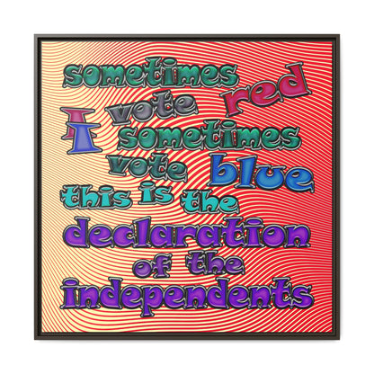 declaration of the independents - framed canvas art (yellow-orange wave)