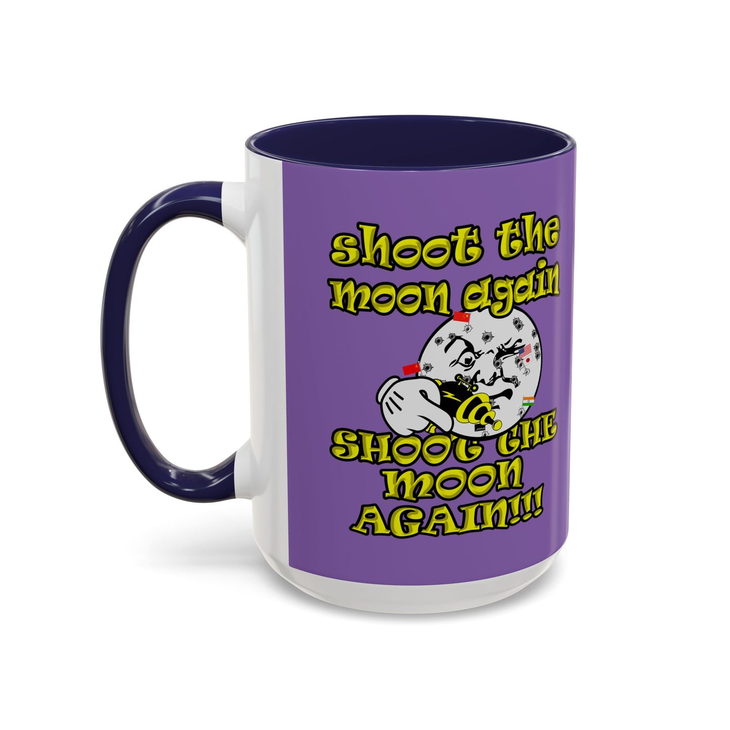 shoot the moon again - Accent Mug (light purple)