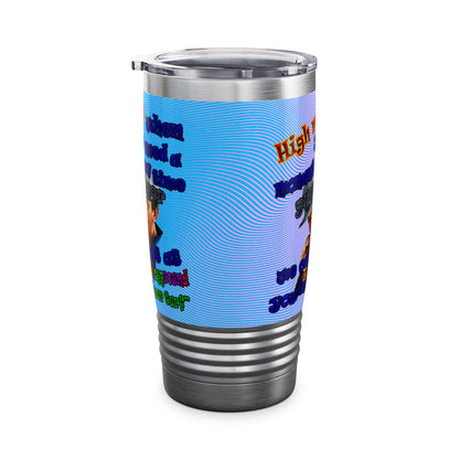 high noon - Ringneck Tumbler, 20oz (light blue-purple wave)