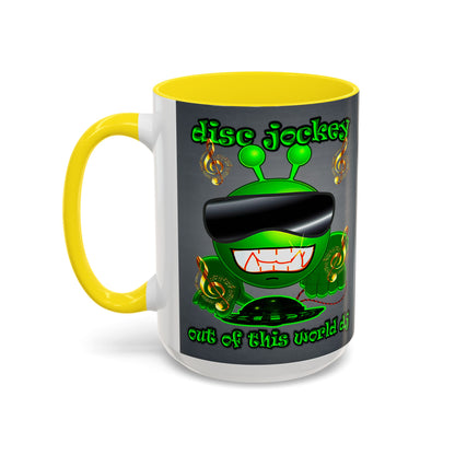 disc jockey - Accent Mug (grey-light grey)
