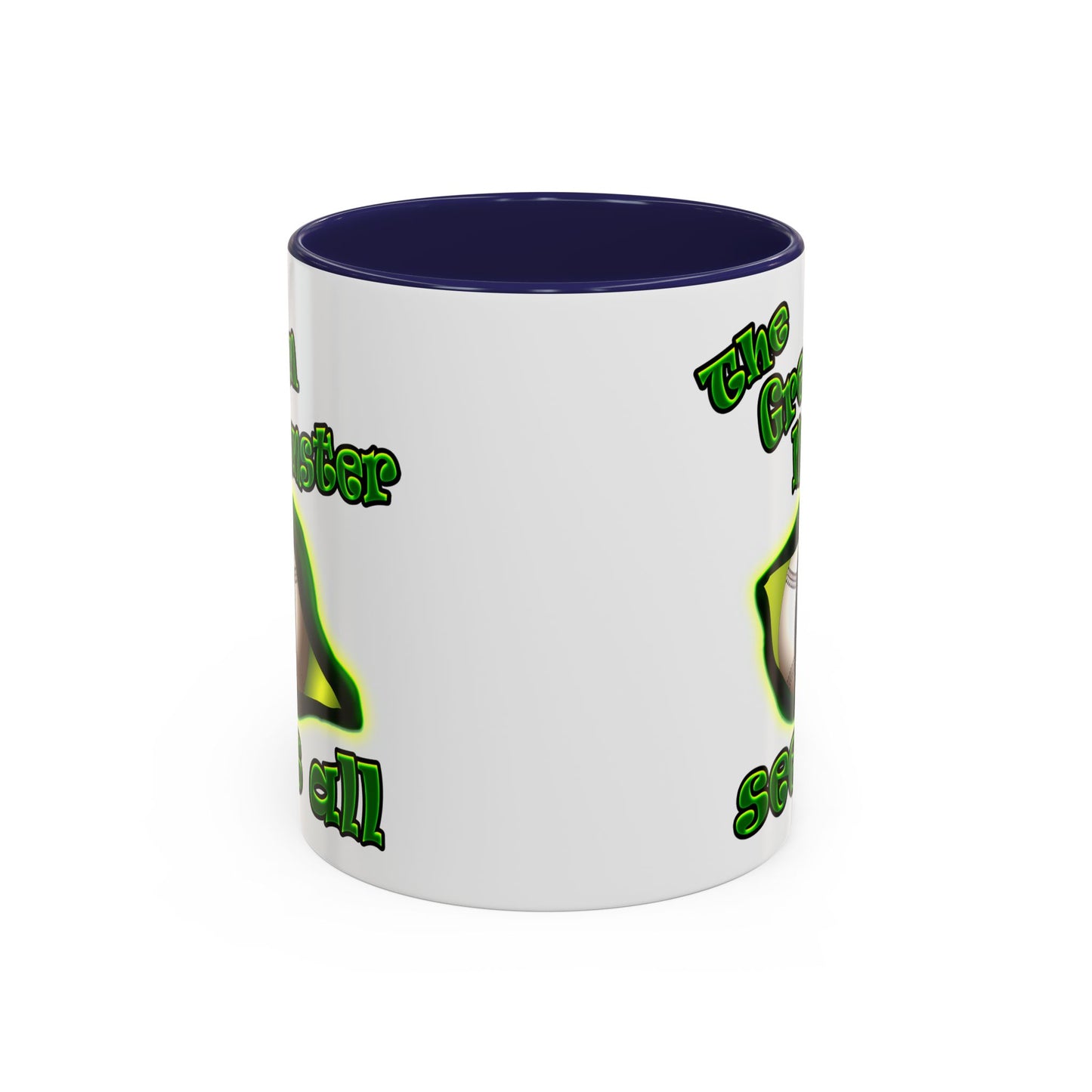 green monster - Accent Mug (white)