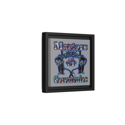 em cee squared - framed canvas art (grey)