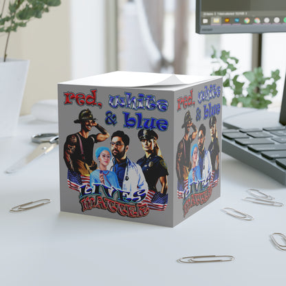 rw&b lives matter - note cube (light grey)