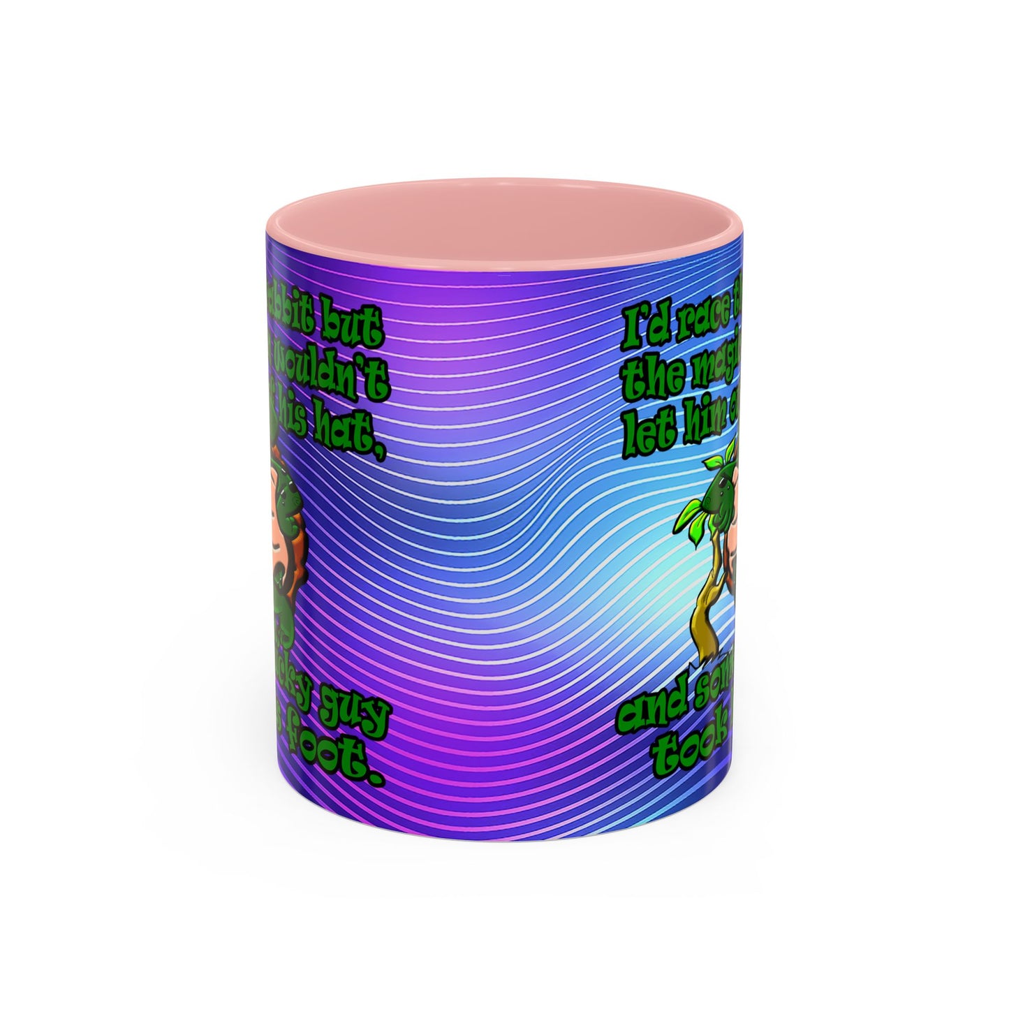 turtle race - Accent Mug (purple wave)