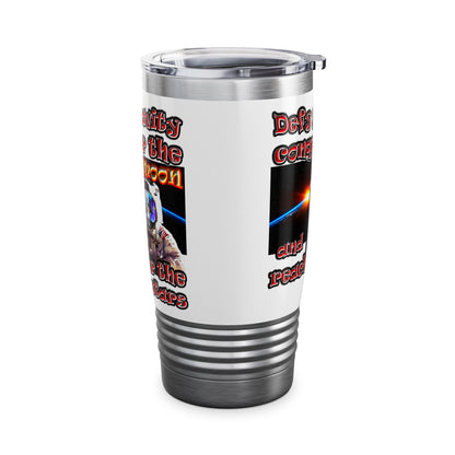 defy conquer reach - Ringneck Tumbler, 20oz (white)