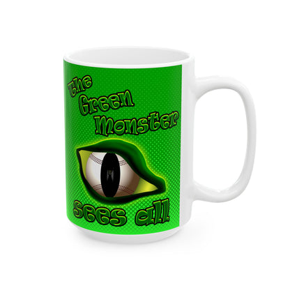 green monster - White Mug (logo green)
