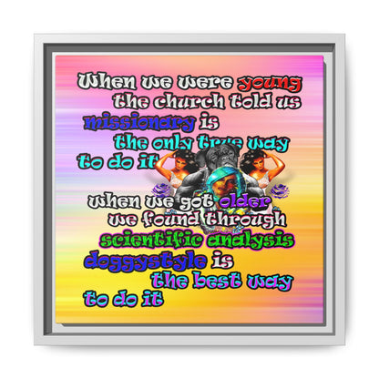 doggystyle - framed canvas art (color blur)