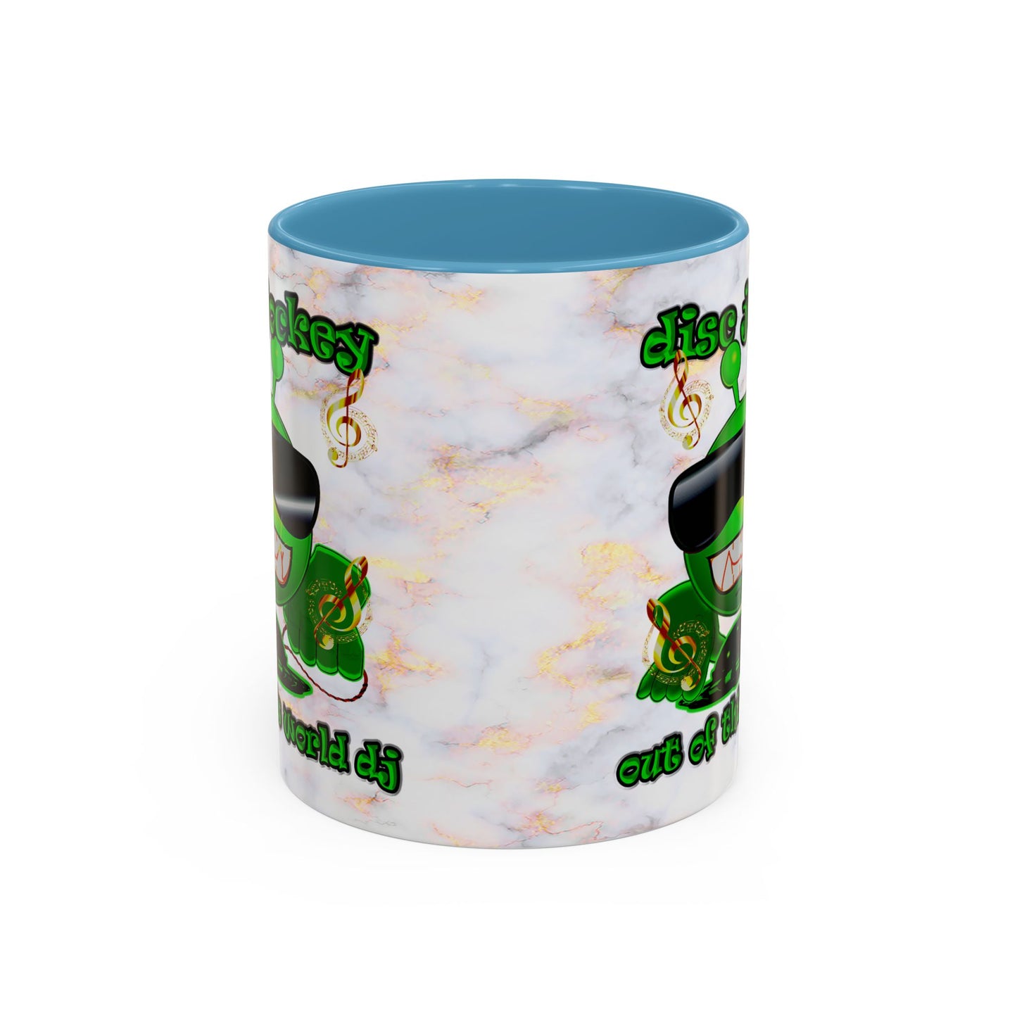disc jockey - Accent Mug (white marble)