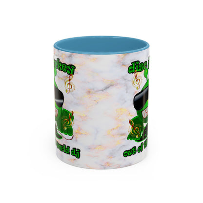disc jockey - Accent Mug (white marble)