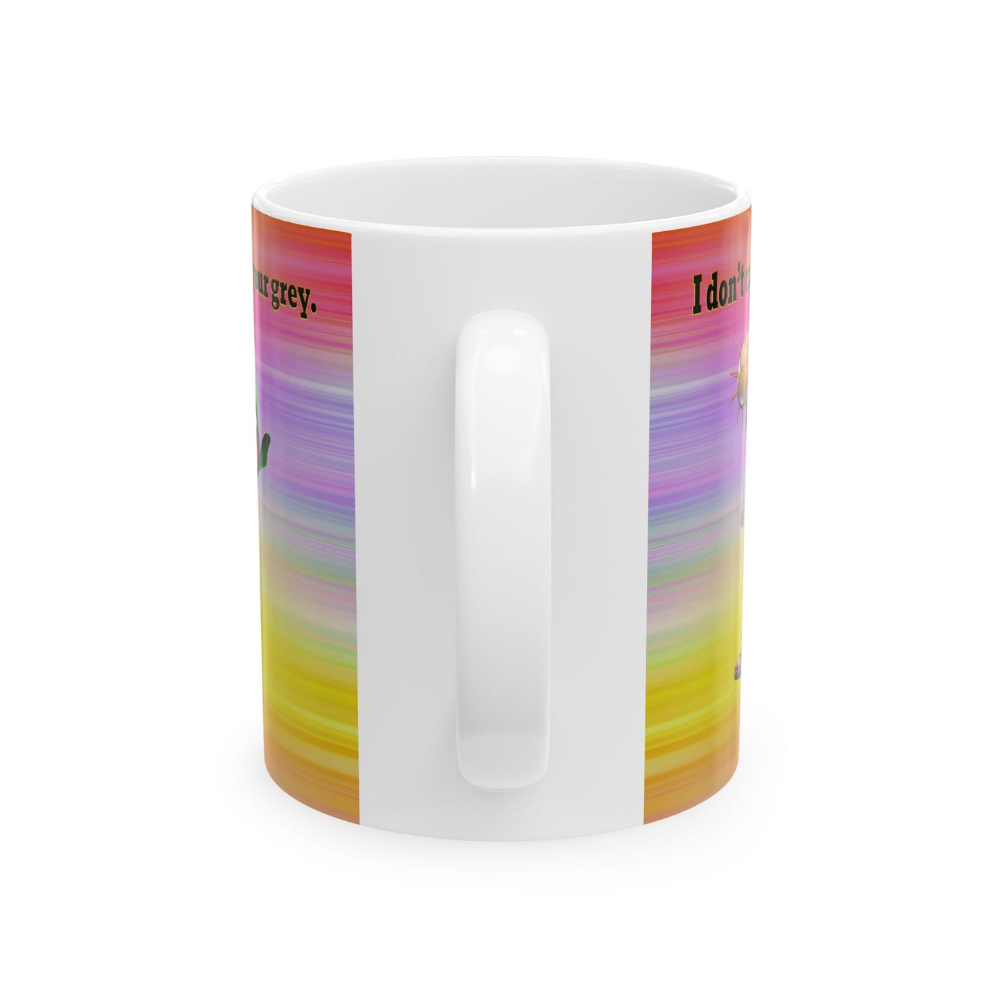 I don't care that your grey - White Mug (color blur)