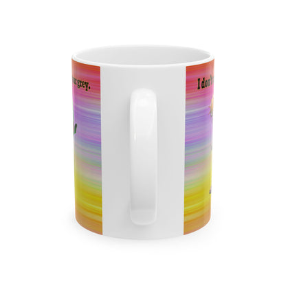 I don't care that your grey - White Mug (color blur)