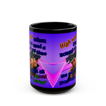 high noon - Black Mug (purple-pink wave)