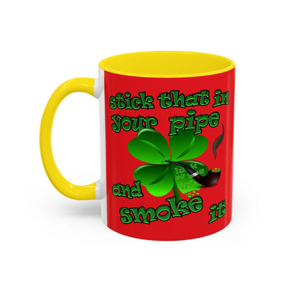 celtics logo - Accent Mug (red)