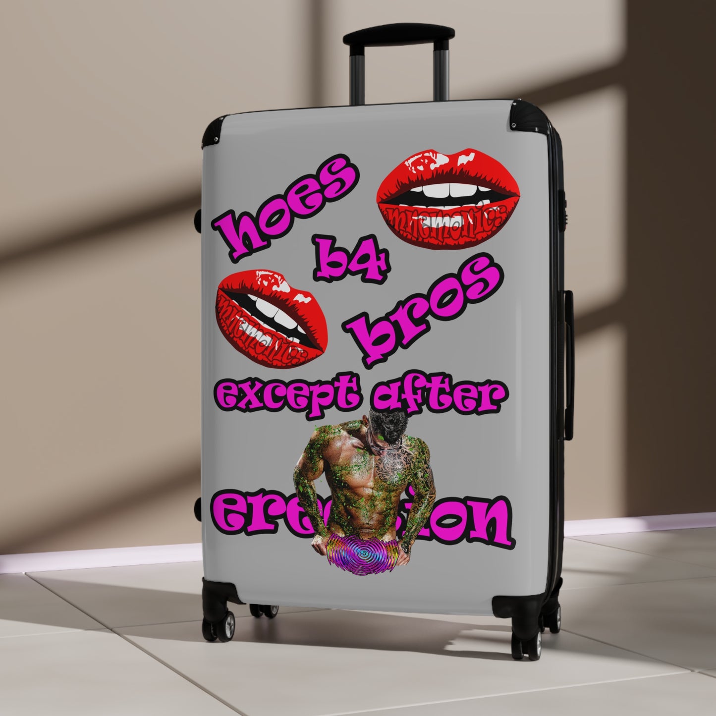 hoes b4 bros - Suitcase (light grey)