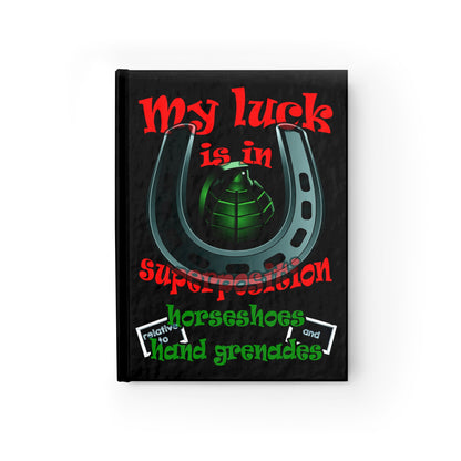 my luck - journal-blank (black)