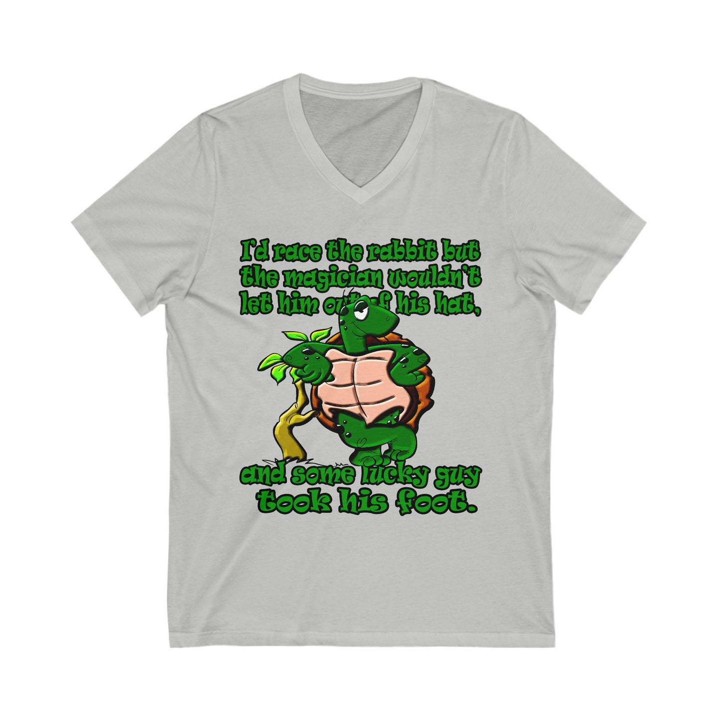turtle race - Unisex Jersey Short Sleeve V-Neck Tee