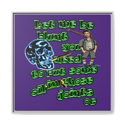 og - framed canvas art (purple)