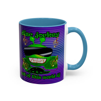 disc jockey - Accent Mug (purple wave)