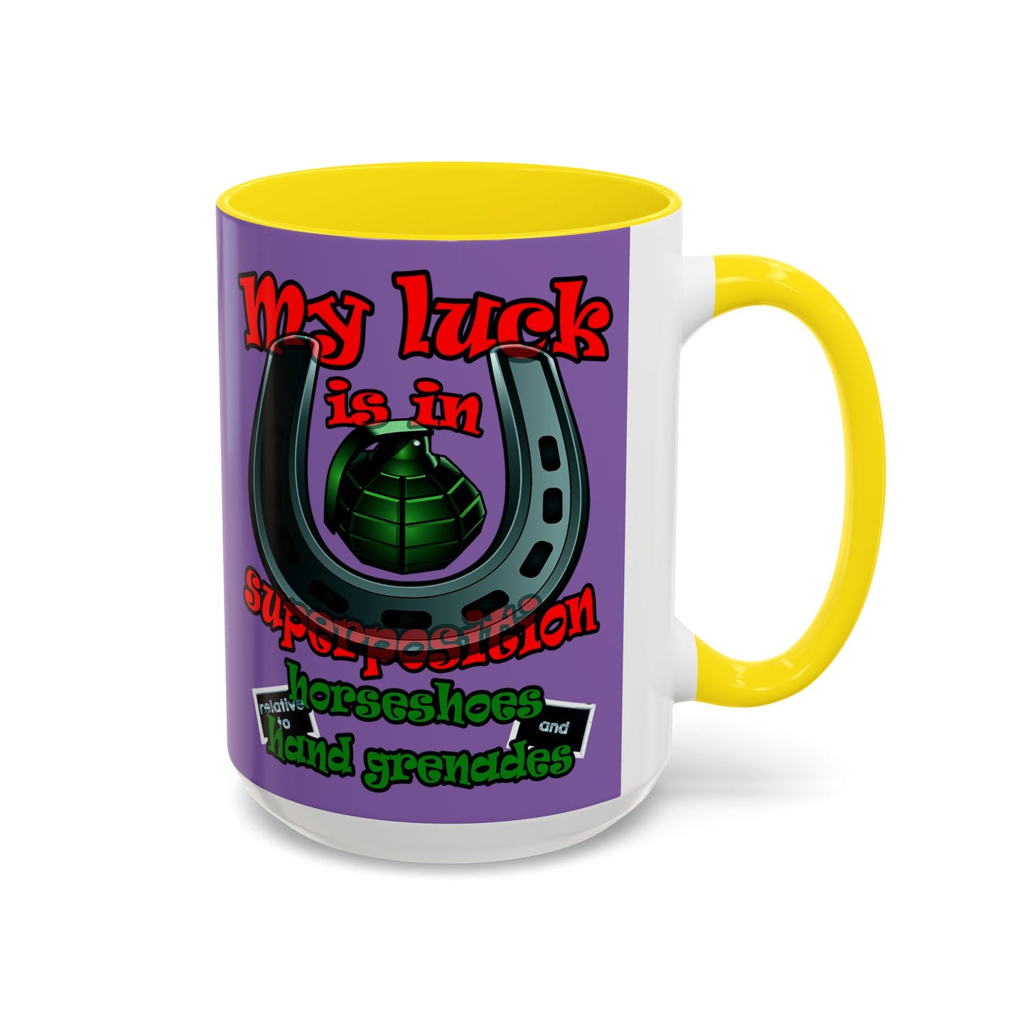 my luck - Accent Mug (light purple)
