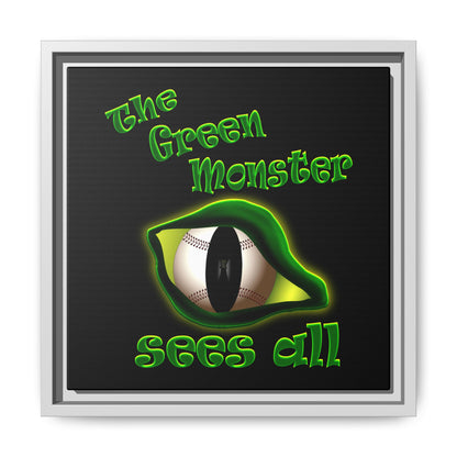 green monster - framed canvas art (black)