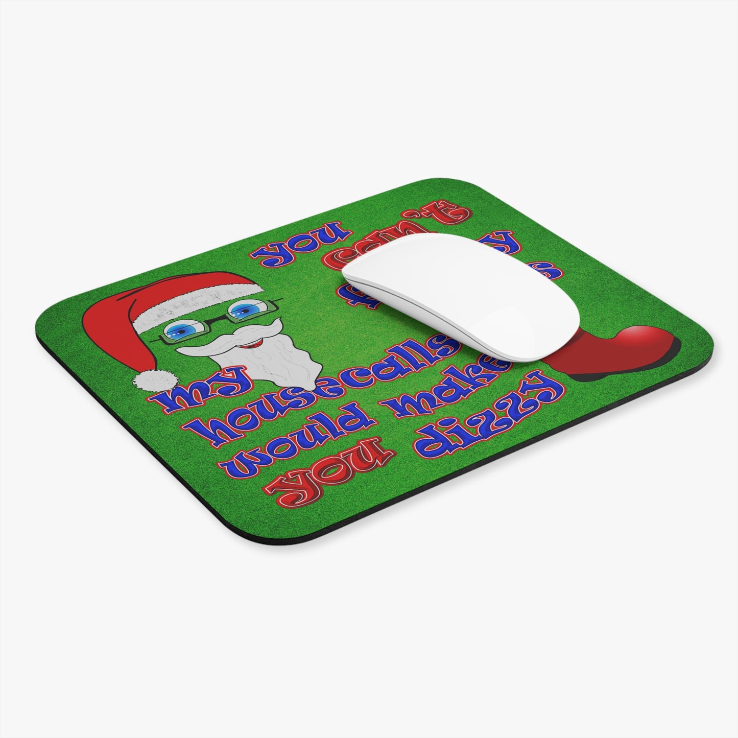 santa's shoes - Mouse Pad (Rectangle) (green turf)