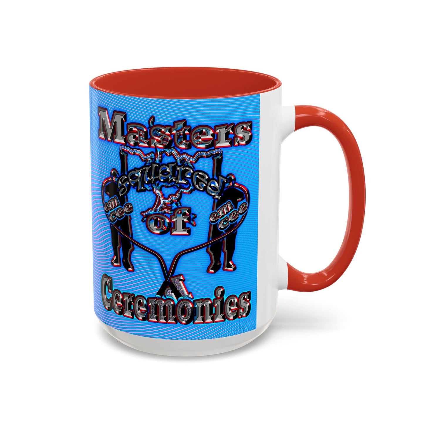em cee squared - Accent Mug (light blue-purple wave)