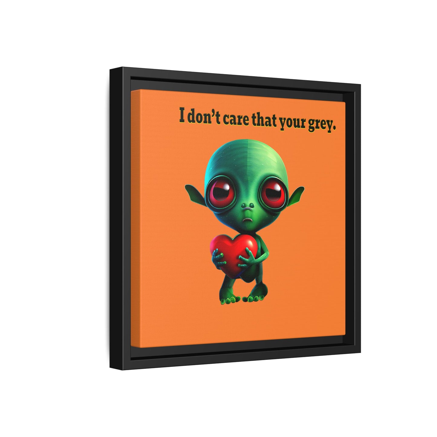 I don't care that your grey - framed canvas art (crusta)